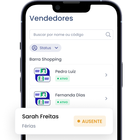 Ilustração da função de gestão de vendedores do Dito Agenda