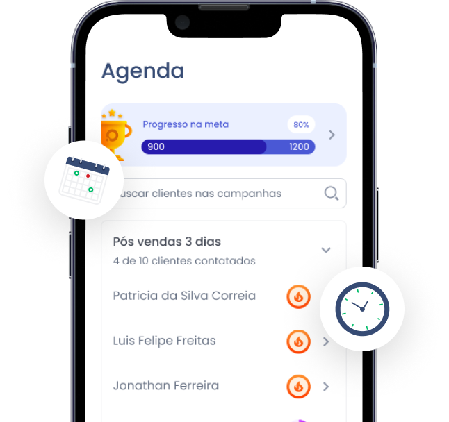 Ilustração da função de campanhas vivas do Dito Agenda